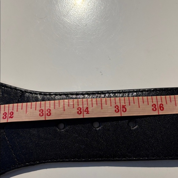 Ralph Lauren Womens tan wide Braided Leather Belt large buckle - Picture 12 of 14